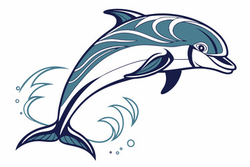 dolphin isolated on white background