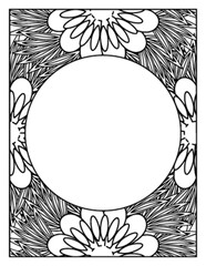 Flowers Circle Adult Coloring Pages