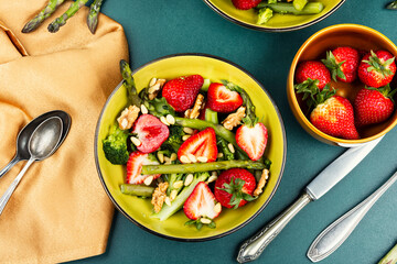 Asparagus Salad with Strawberries.