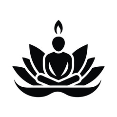 Spa Massage Vector Icon on White Background