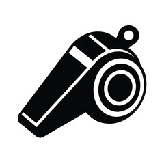 Whistle Vector Icon Representing Authority