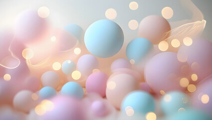 Colorful blurred bokeh with soft circles and light leaks