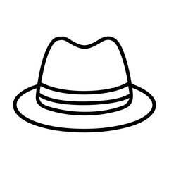 luggage line drawn beauty fashion industry. vector art - outline icon luggage, isolated white background