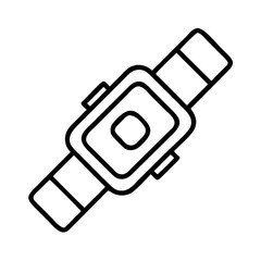 smartwatch bands line drawn beauty fashion industry. vector art - outline icon smartwatch bands, isolated white background