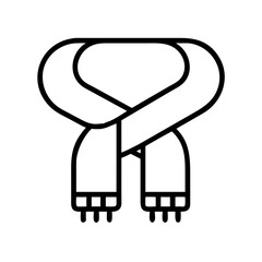 scarves infinity shawl pashmina line drawn beauty fashion industry. vector art - outline icon scarves infinity shawl pashmina, isolated white background