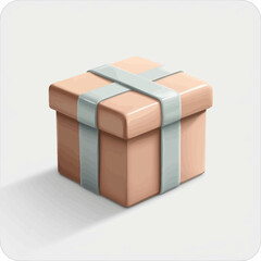 Obraz premium Minimalist Present: Giving and Celebration Concept