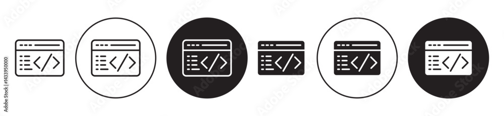 Poster coding icon solid illustration, pictogram isolated on white design element.