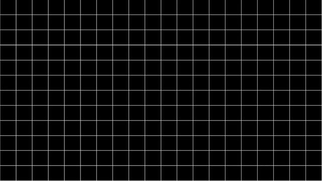 retro futuristic background animation vertical upward slow motion movement of  vertical horizontal lines datum square grid pattern order