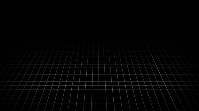 retro futuristic background animation of space tunnel travel ship pov perspective slow motion movement of  vertical horizontal lines datum square grid pattern order