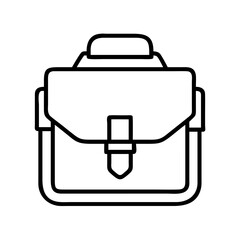 messenger bags line drawn beauty fashion industry. vector art - outline icon messenger bags, isolated white background