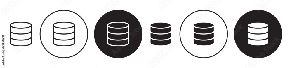 Poster database icon solid illustration, pictogram isolated on white design element.