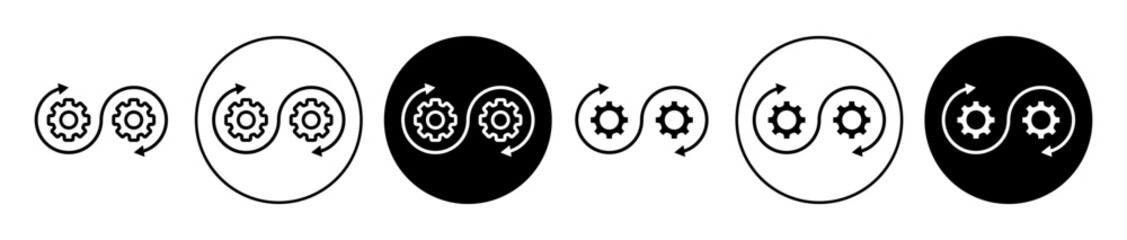 Devops icon solid illustration, pictogram isolated on white design element.