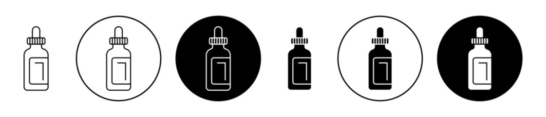 Dropper bottle icon solid illustration, pictogram isolated on white design element.