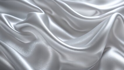 Obraz premium Elegant gray satin texture with soft white waves
