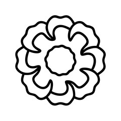 hair scrunchies line drawn beauty fashion industry. vector art - outline icon hair scrunchies, isolated white background