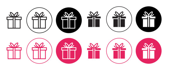 Gift box icon solid illustration, pictogram isolated on white design element.