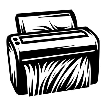 black and white paper shredder clip art preview
