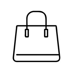 tote bags line drawn beauty fashion industry. vector art - outline icon tote bags, isolated white background