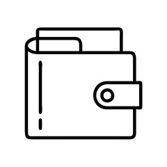 wallets line drawn beauty fashion industry. vector art - outline icon wallets, isolated white background