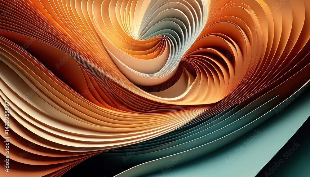 Aufkleber dynamic flowing patterns of abstract art digital realm visual artwork creative environment aesthetic