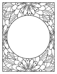 Flowers Circle Adult Coloring Pages