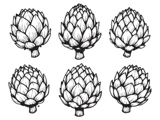 Artichoke line art elegant vector style perfect for modern design 