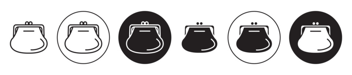 Womens wallet icon solid illustration, pictogram isolated on white design element.