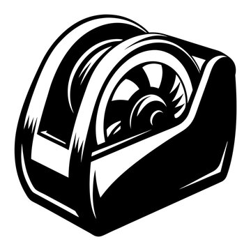 black tape dispenser clip art preview