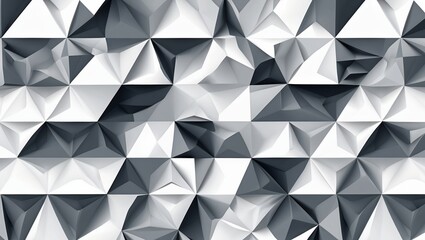Fototapeta premium Elegant white and gray polygonal seamless texture pattern