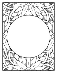 Flowers Circle Adult Coloring Pages