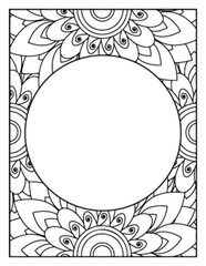 Flowers Circle Adult Coloring Pages
