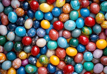 Colorful Easter Eggs with Sparkling Patterns