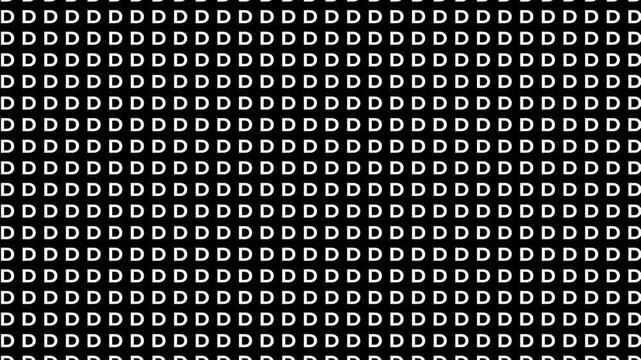 retro futuristic background animation vertical downward slow motion movement of alphabeth letter D in datum grid pattern order