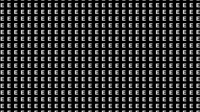 retro futuristic background animation vertical downward slow motion movement of alphabeth letter E in datum grid pattern order