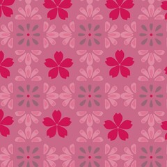Fototapeta premium seamless pattern with pink flowers