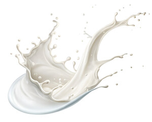White liquid splash resembling milk