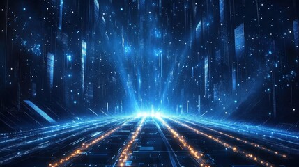Fototapeta premium Futuristic Digital Pathway
