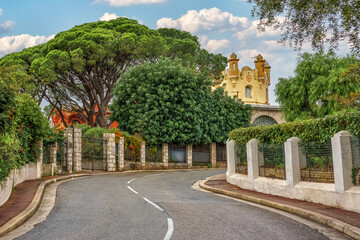 Fototapeta premium Picturesque street and beautiful architecture in Nice, France, French Riviera.
