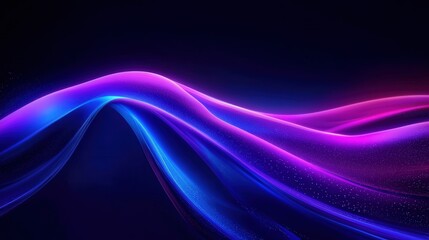 Abstract Flowing Neon Waves