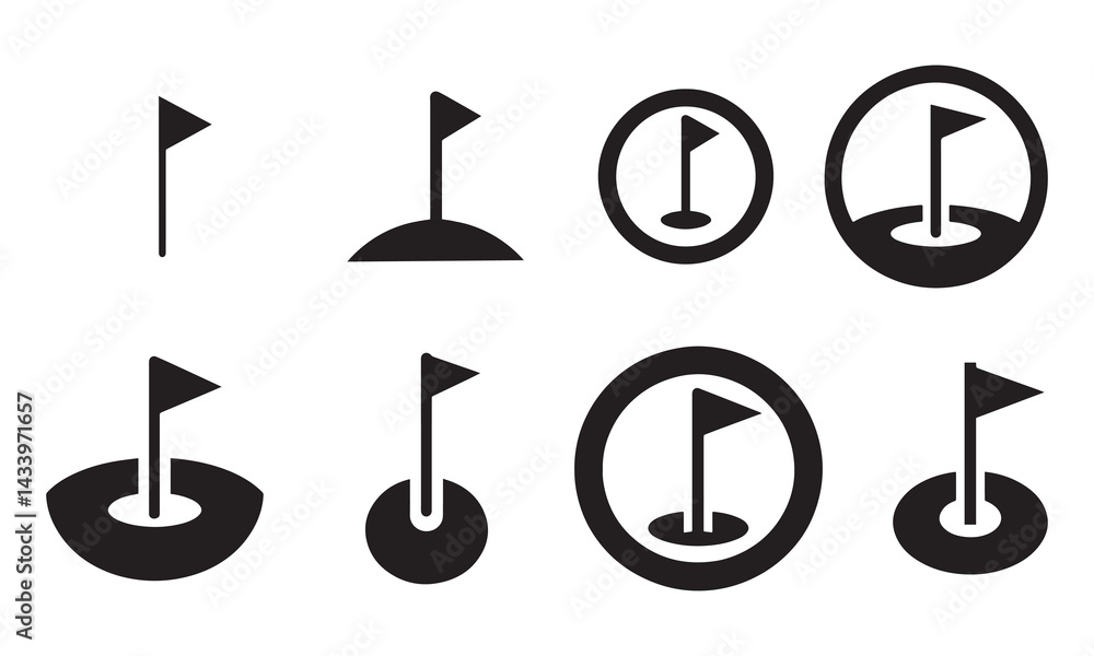 Aufkleber vector illustration set of glossy round music icons, a design element collection with web buttons an