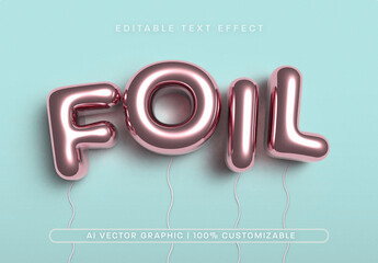 Foil Balloon Text Effect