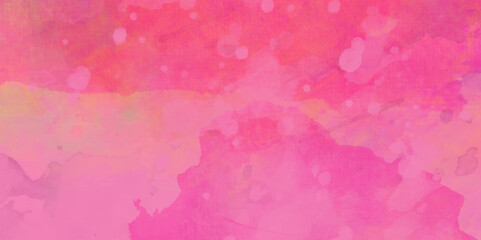 Pink watercolor background for your design. Vibrant paint pattern backdrop. Painted artistic creation. Wall art. Watercolor abstract wet hand drawn colorful watercolor background  .