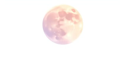 Obraz premium Pastel Moon: A Dreamy, Softly Lit Celestial Sphere