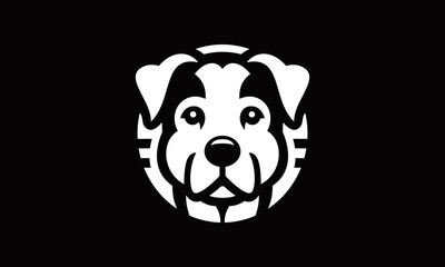 Dog head logo vector silhouette