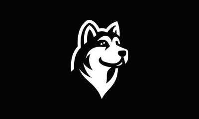 Dog head logo vector silhouette