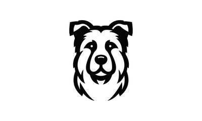 Dog head logo vector silhouette