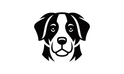 Dog head logo vector silhouette
