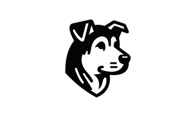 Dog head logo vector silhouette