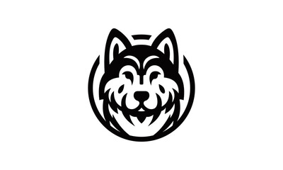 Dog head logo vector silhouette