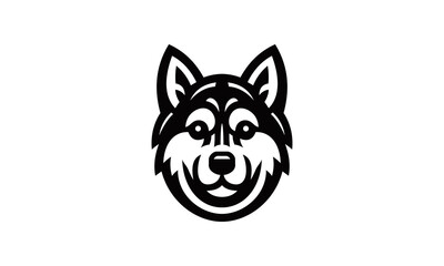 Dog head logo vector silhouette